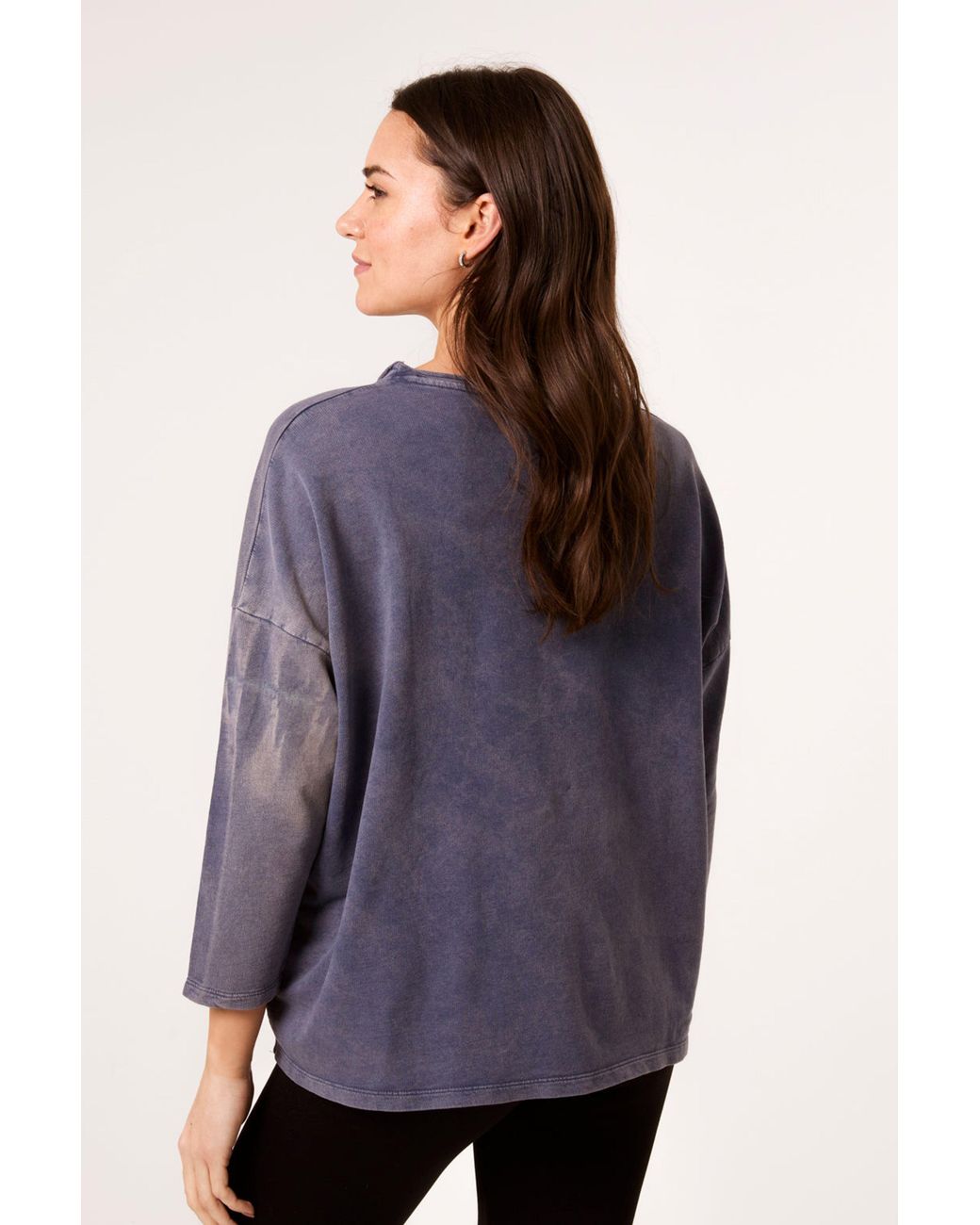 Blue Vanilla Purple Long Sleeve Round Neck Sweatshirt