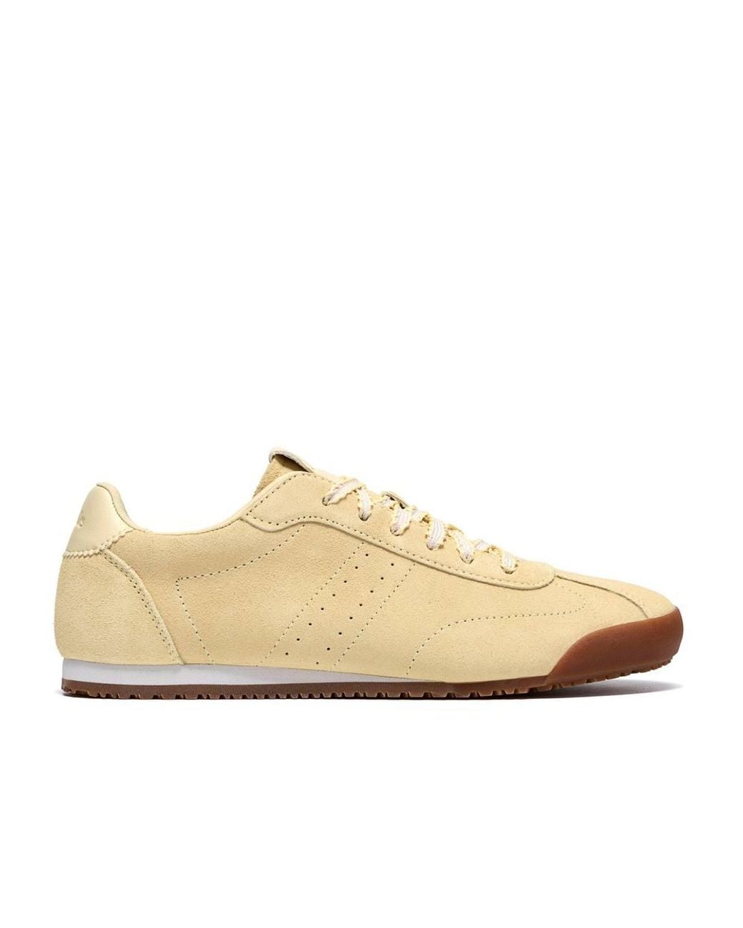 Clarks Natural Moritz Lo Pale Suede Trainers