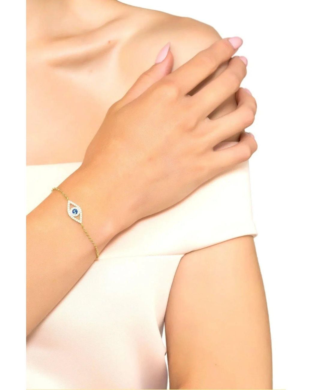 Latelita London Metallic Evil Eye Elliptical Bracelet