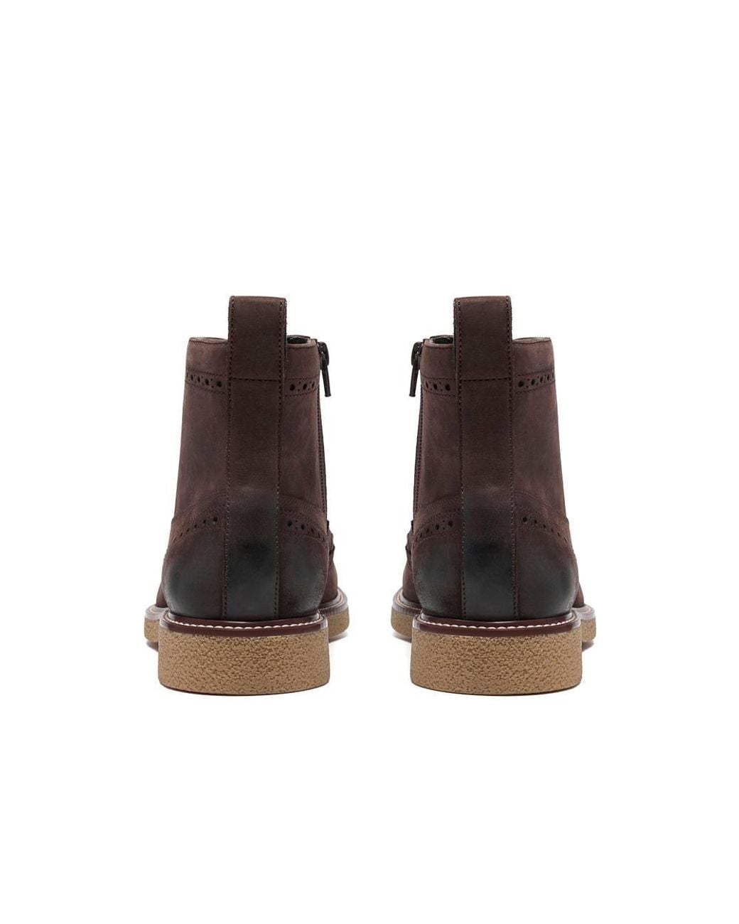 Clarks Brown Chelwood Hi Oily Ankle Boots, Lace Up for men