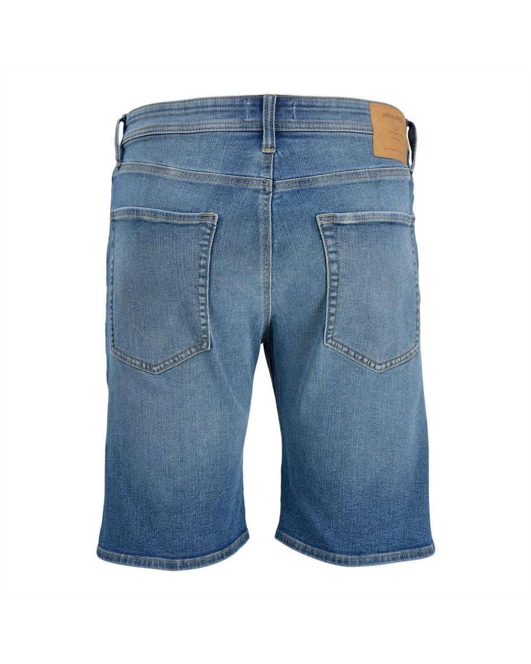 Jack & Jones Blue Rick Denim Slim Shorts for men