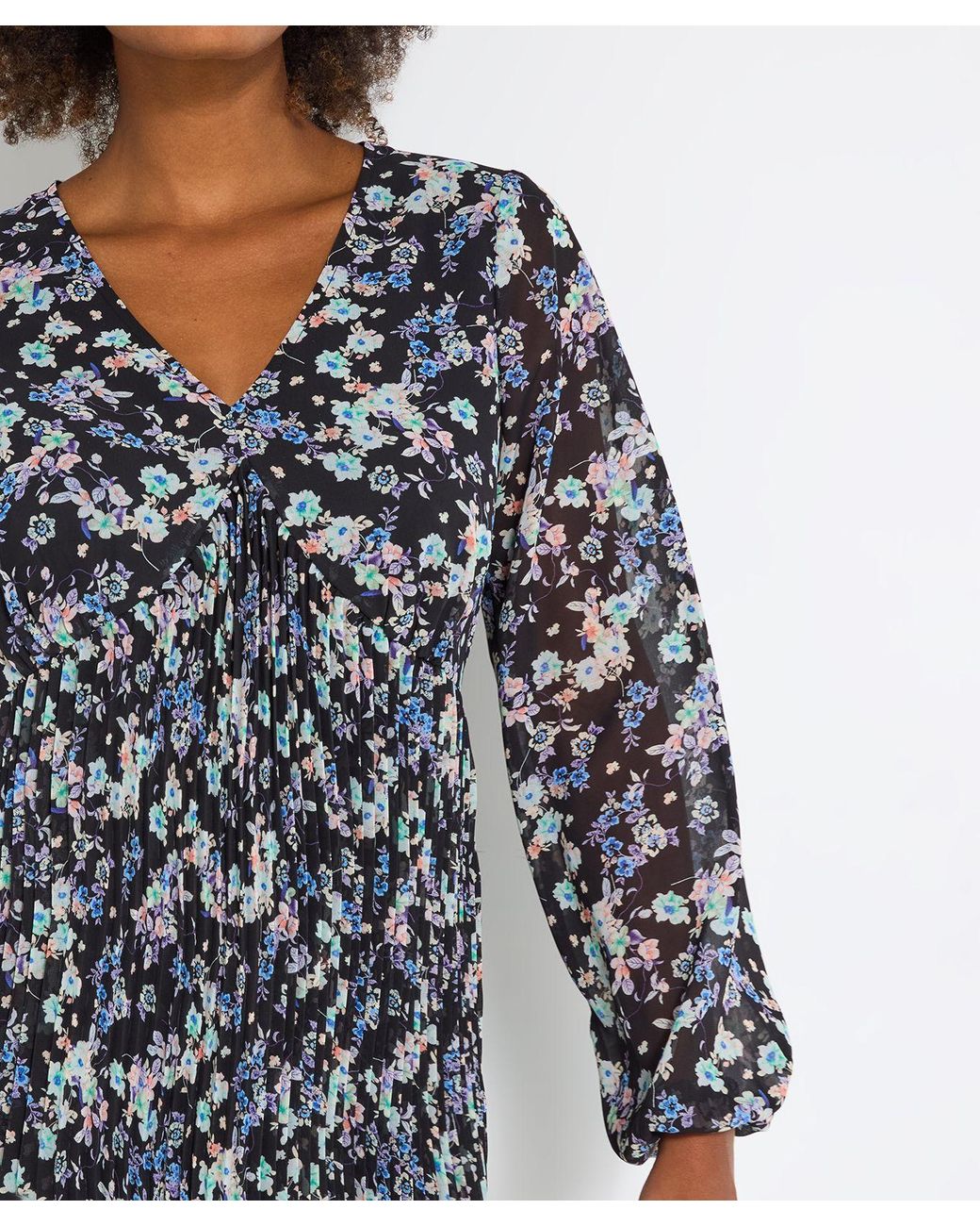 Joe Browns Blue Tiered Floral Mini Dress