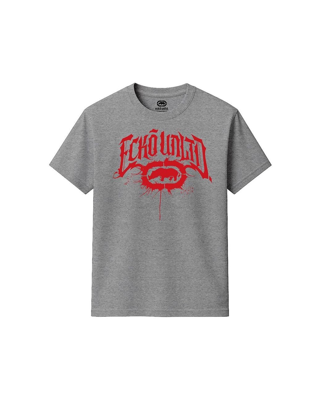Ecko' Unltd Gray Gothic Graffiti T-Shirt for men