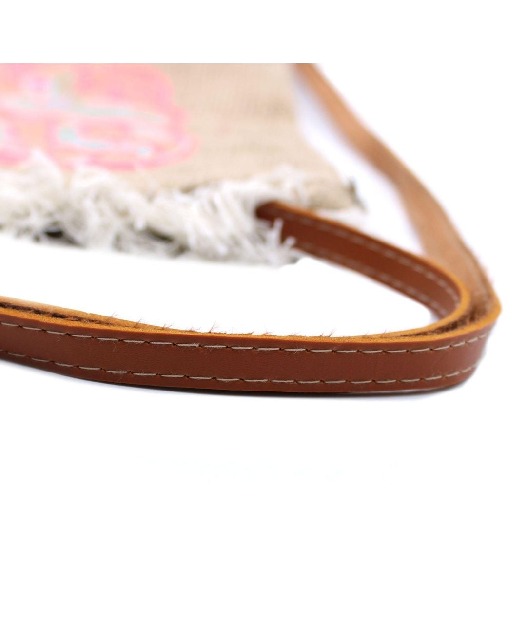 KDMD White Fab Fringe Bag