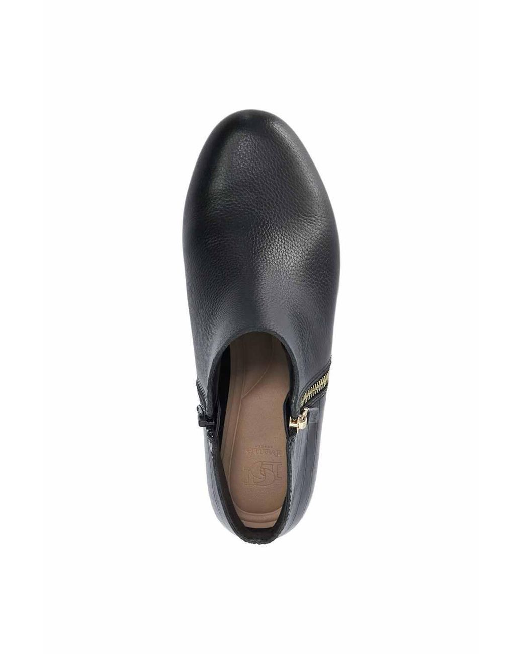 Dune Black Wide Fit 'Pantha' Leather Ankle Boots