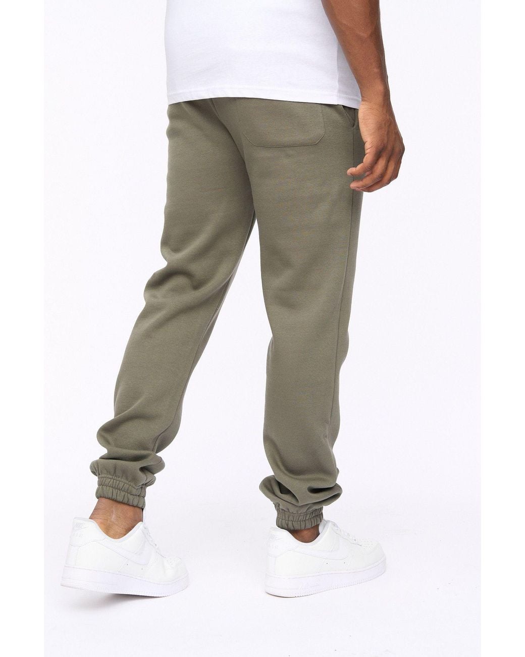 Crosshatch Green Mappedout High-Build Graphic Logo Joggers With Branded Back Pocket for men