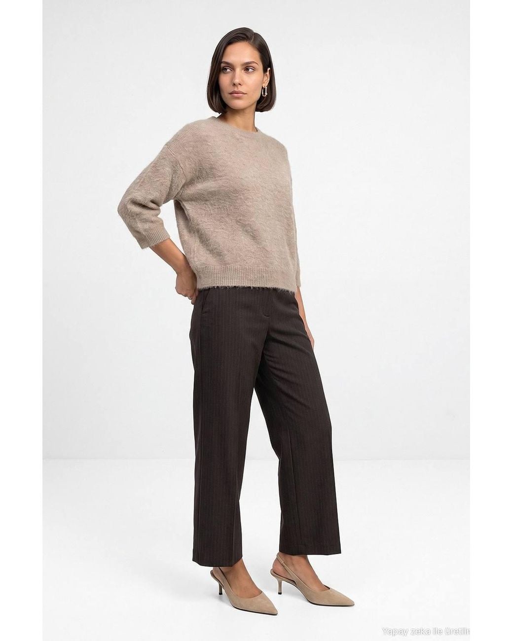Dilvin Gray Wool Blend Sweater