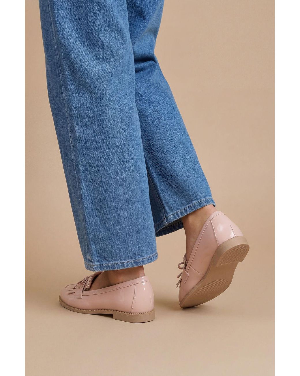 Dorothy Perkins Blue Wide Fit Loretta Tassel Loafers