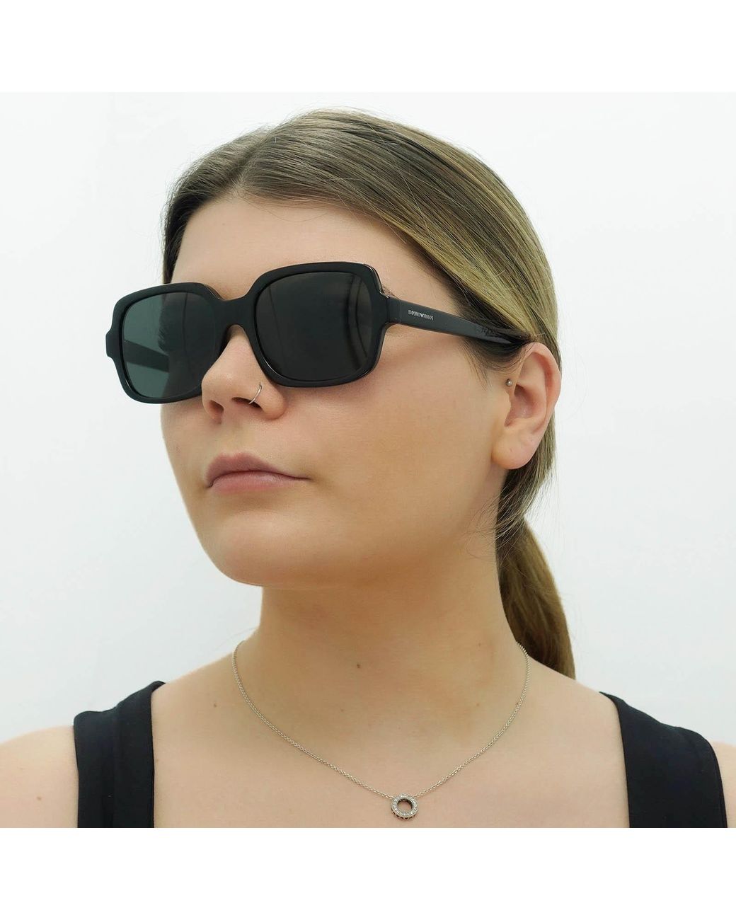 Emporio Armani Black Square Shiny Dark Ea4195