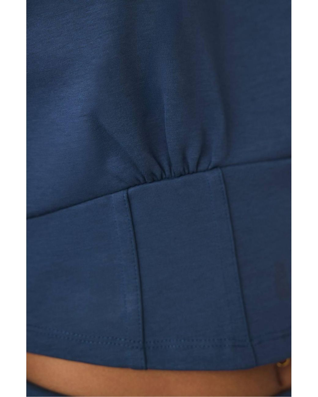 Penti Blue Belle Line Crew Neck Crop Sweatshirt
