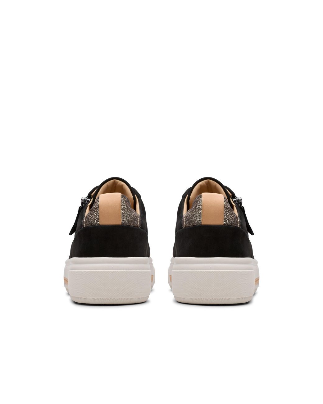 Clarks Black Hollyhock Zip Nubuck Trainers, Lace Up
