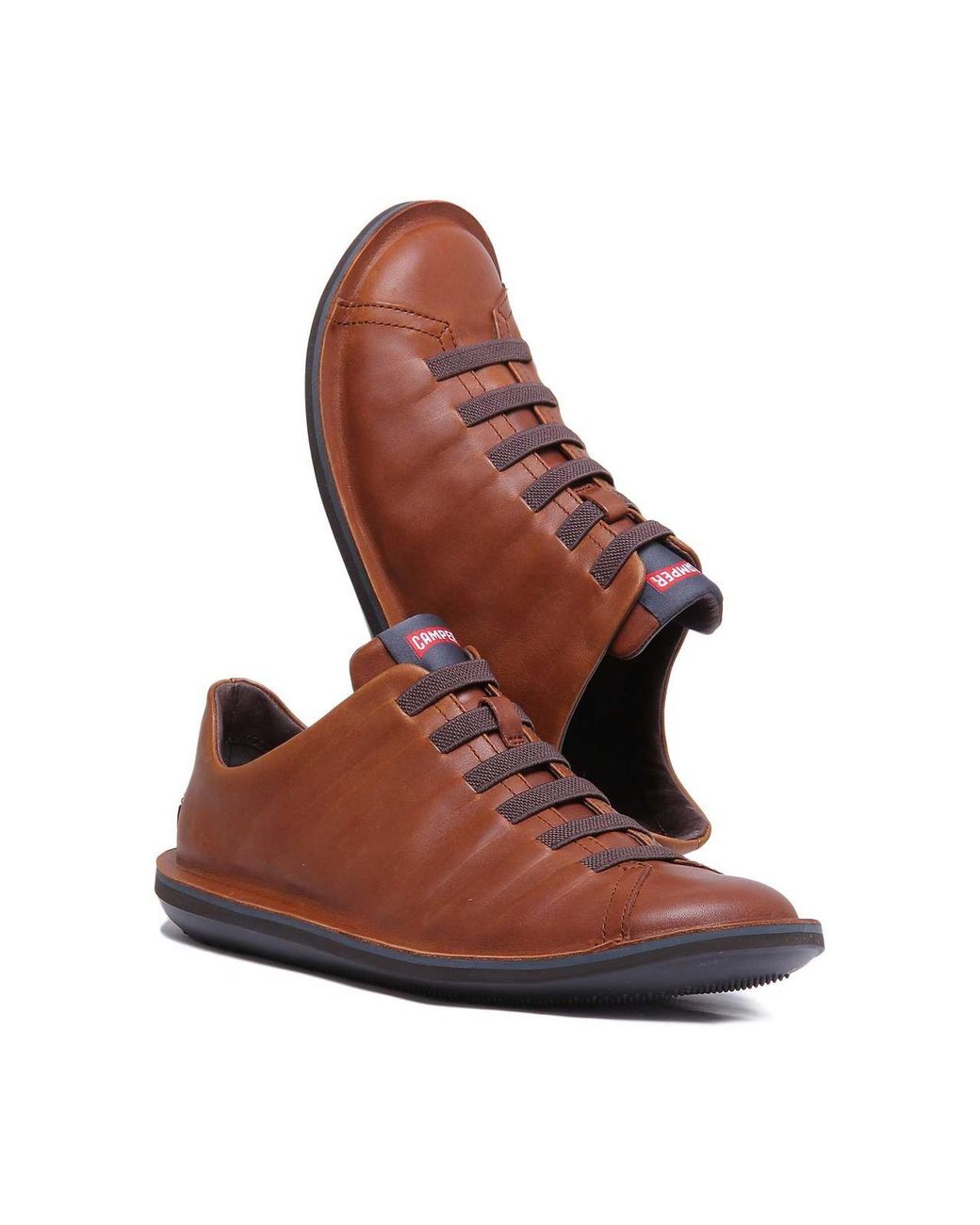 Camper Brown 'Beetle' Leather Shoes for men