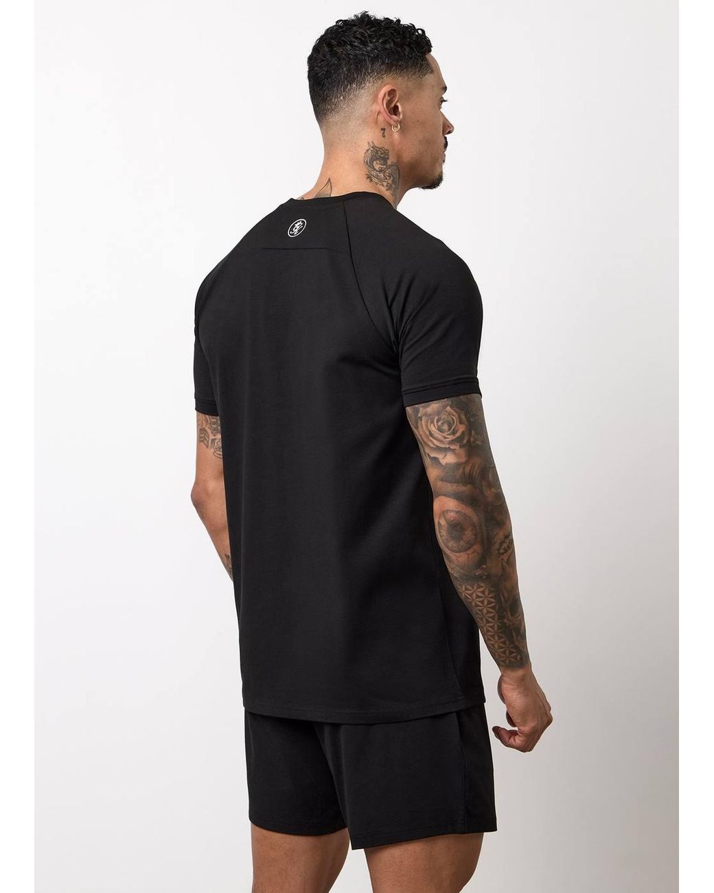 Gym King Black Muscle Fit T-Shirt Pro Logo for men