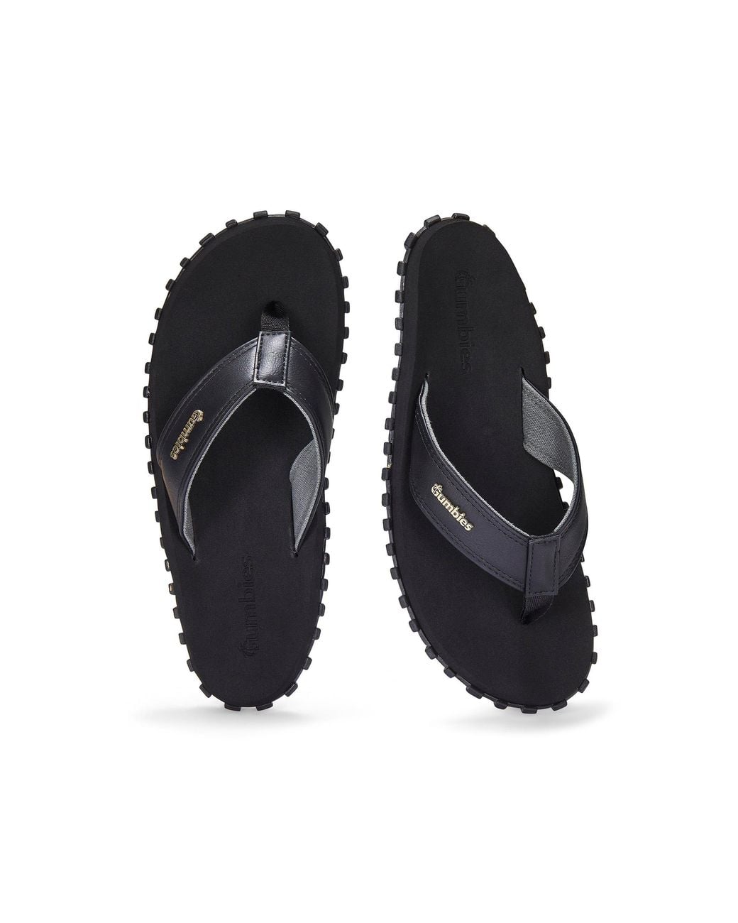 Gumbies Black Vegovert Flip-Flops
