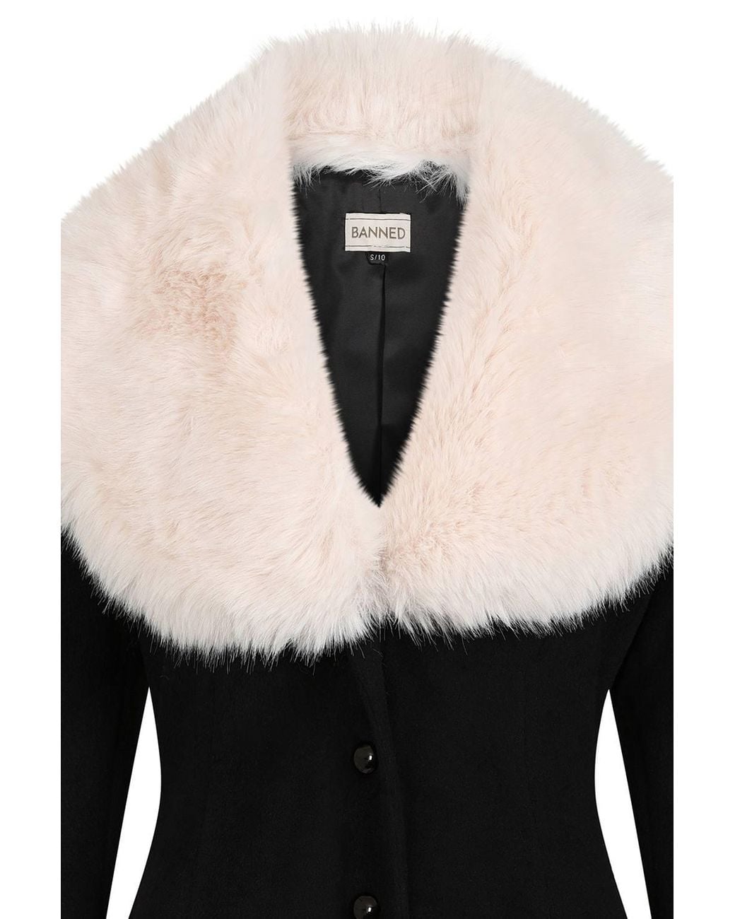 Banned Retro Black Martha Fur Coat