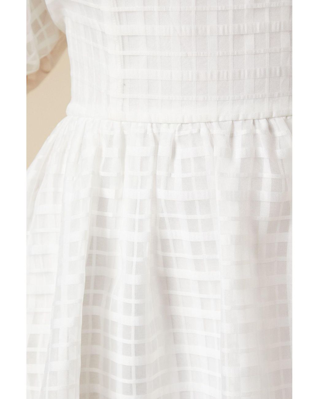 Dorothy Perkins Natural Dp Luxe Seersucker Square Neck Midi Dress