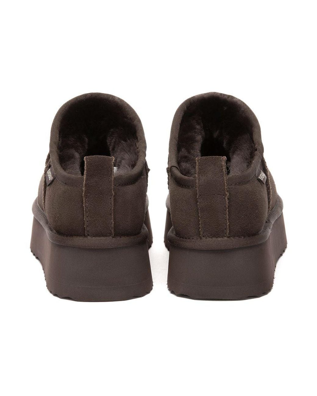 EverAu Australia Brown Real Sheepskin Partridge Classic Ultra Mini Platform Boots With Eva Sole