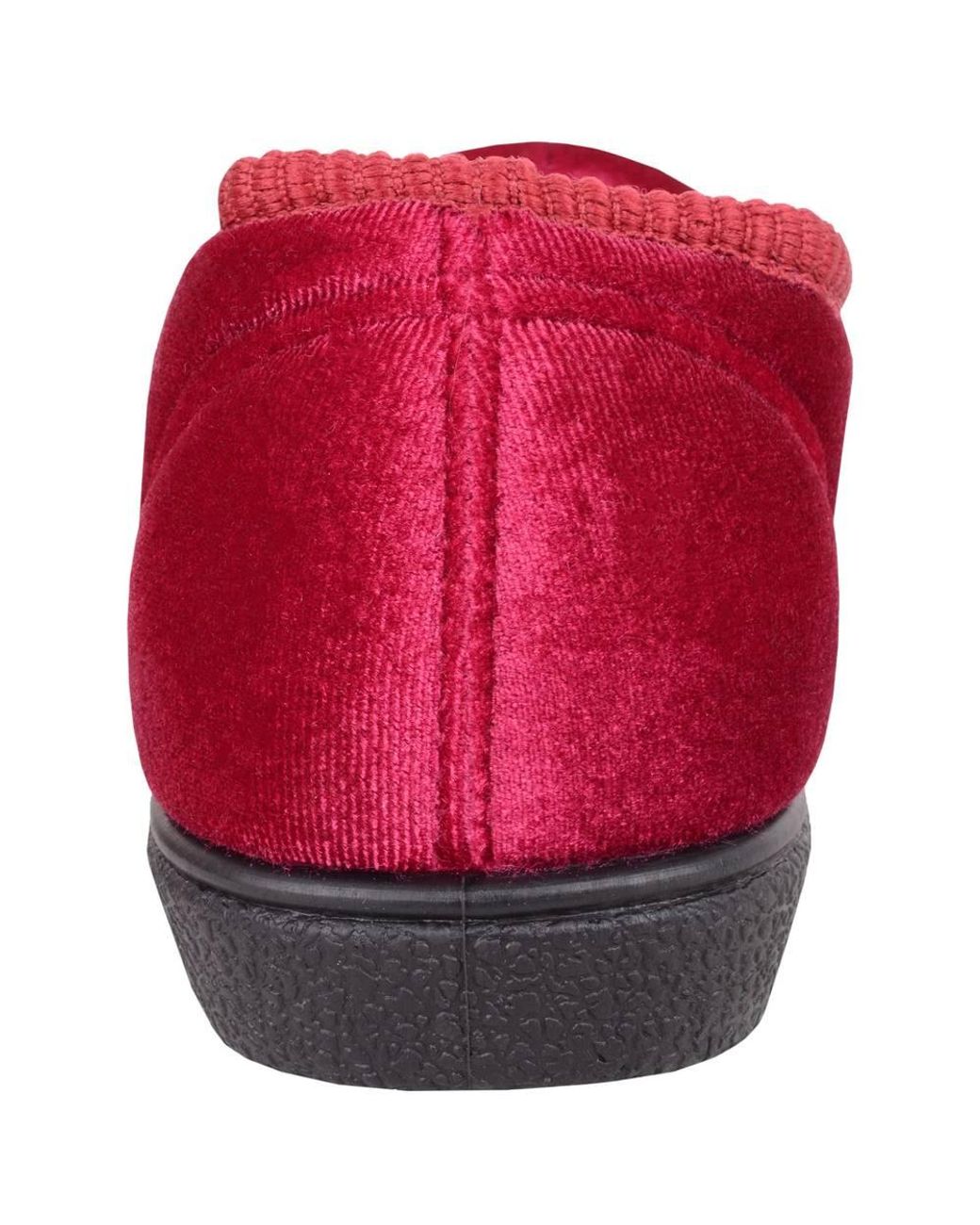 Absolute Footwear Pink Smooth Velour Style Slip On Slippers/Indoor Shoes