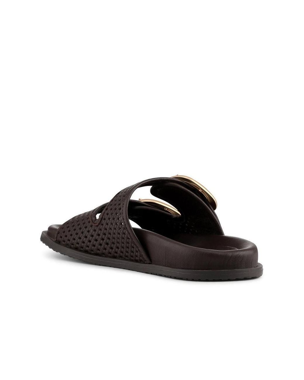 Jones Bootmaker Black Gisela Leather Dual Buckle Sandals
