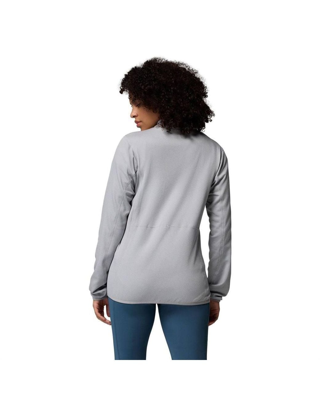 Columbia Gray Hike Grid Full Zip Fleece Jacket