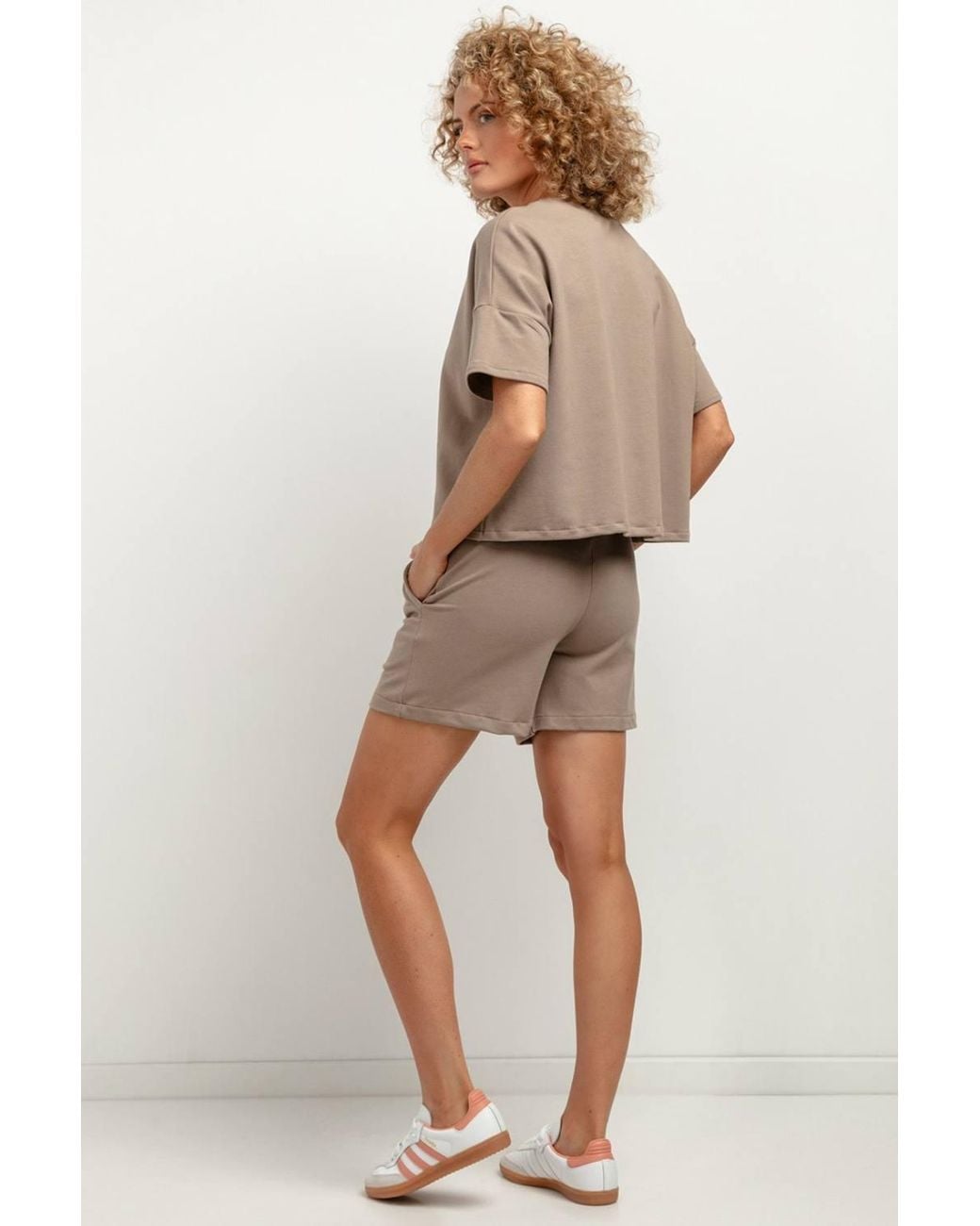 Love Lace Brown High Waisted Short Shorts Pockets