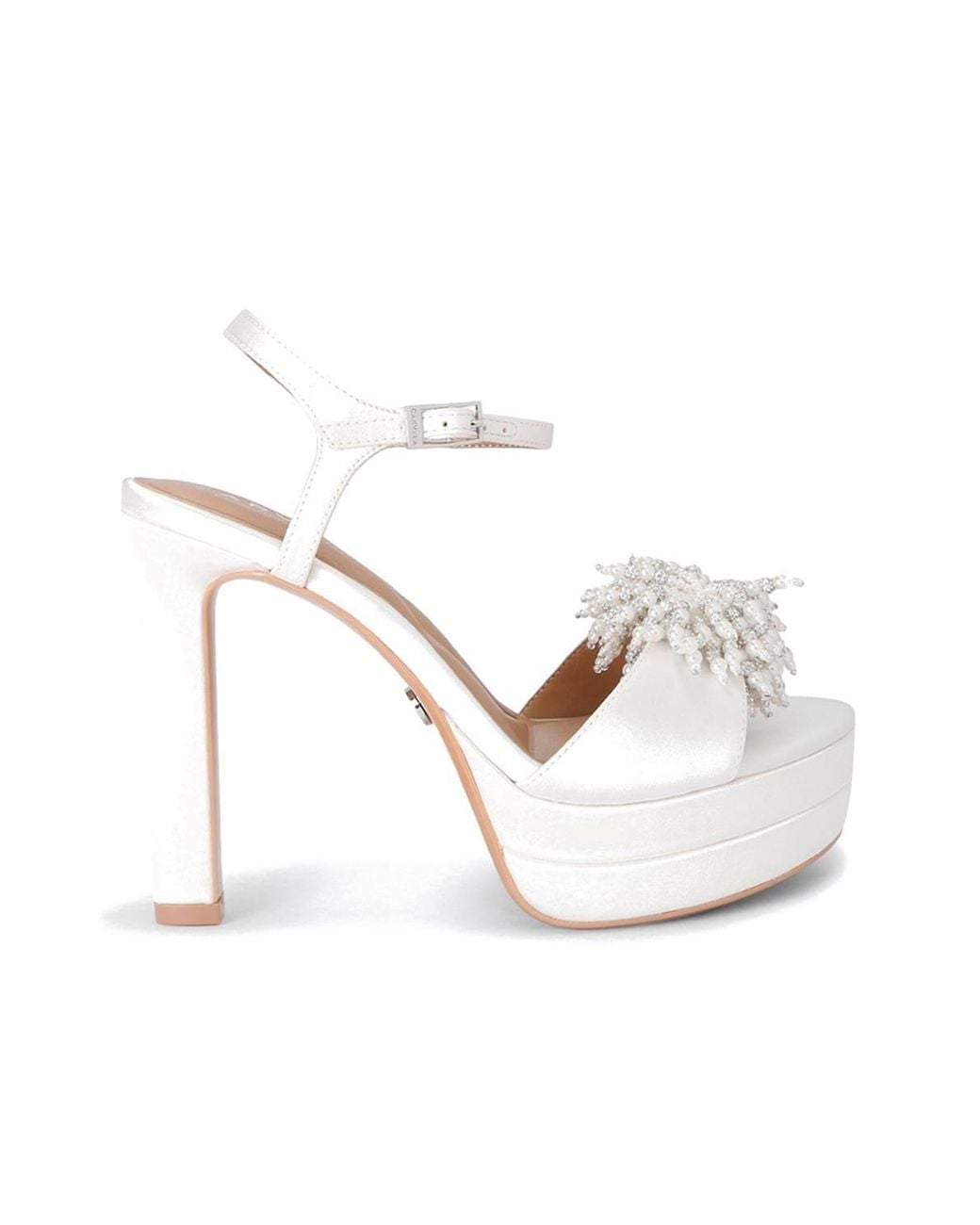 Carvela Kurt Geiger Natural 'Lucia Platform' Satin Heels