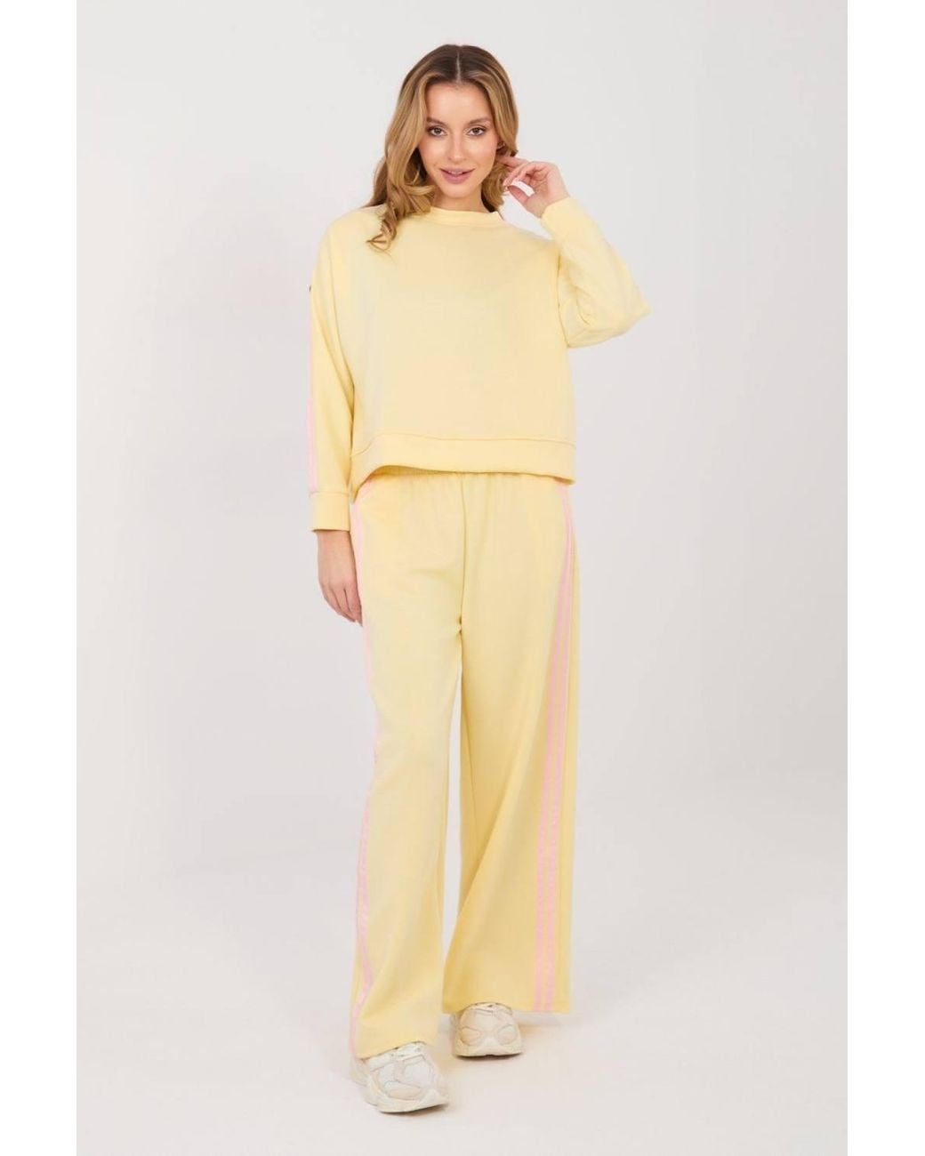 Love Lace Natural Viscose High Waisted Sporty Sweatshirt Tracksuit