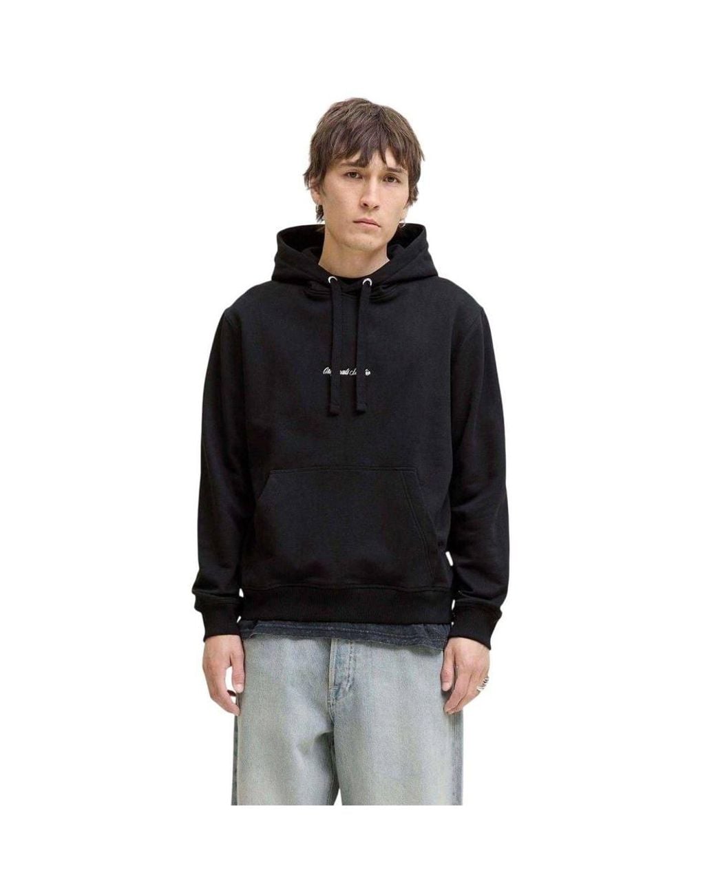 Jack & Jones Black Relaxed Fit Hoodie for men