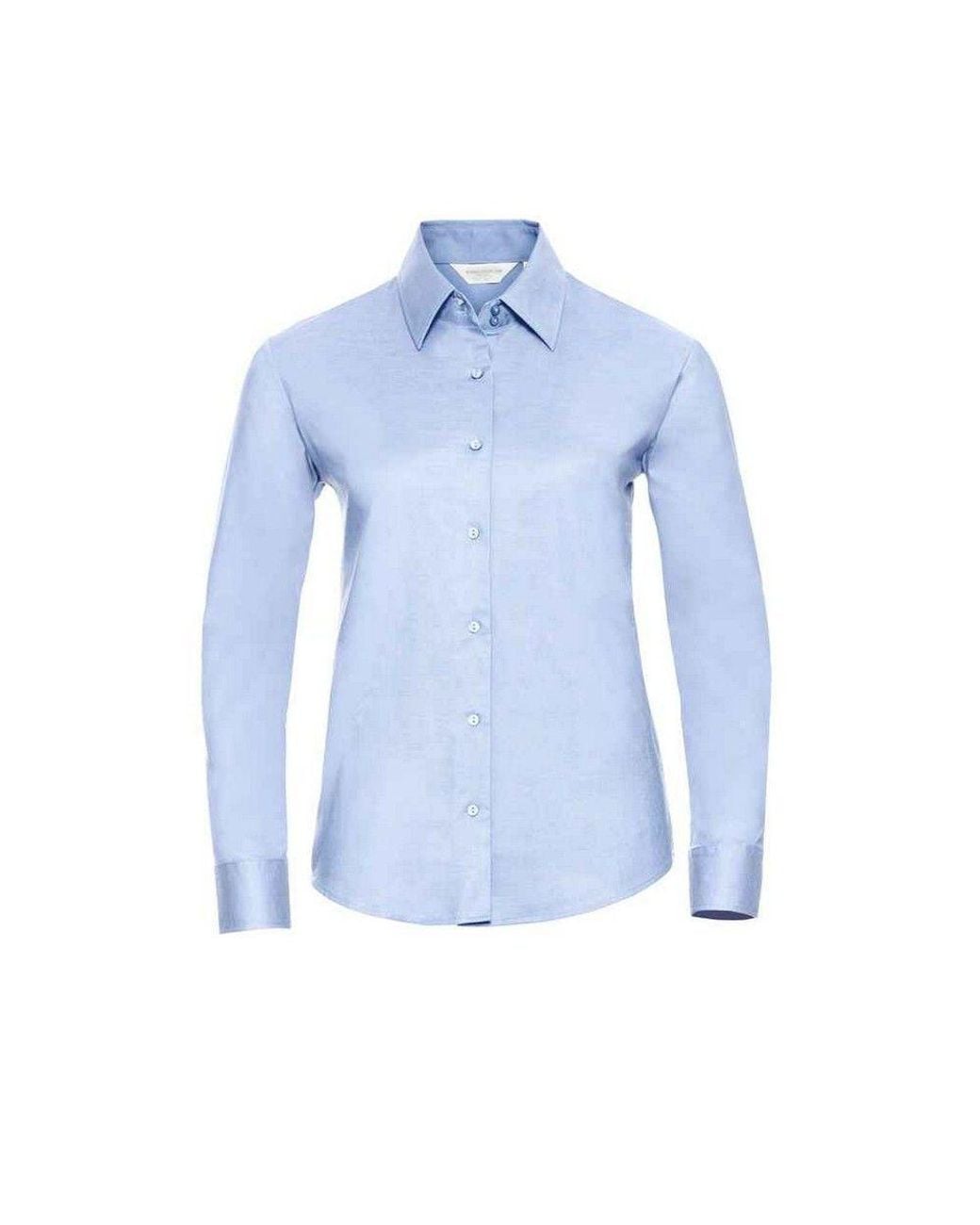 Russell Blue Oxford Easy-Care Long-Sleeved Shirt