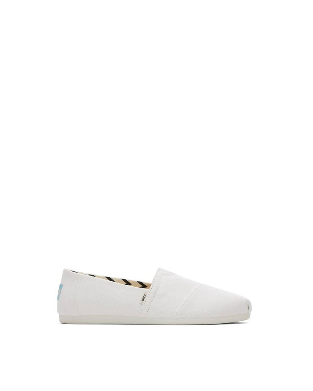 TOMS White Alpargata Slip On Shoe