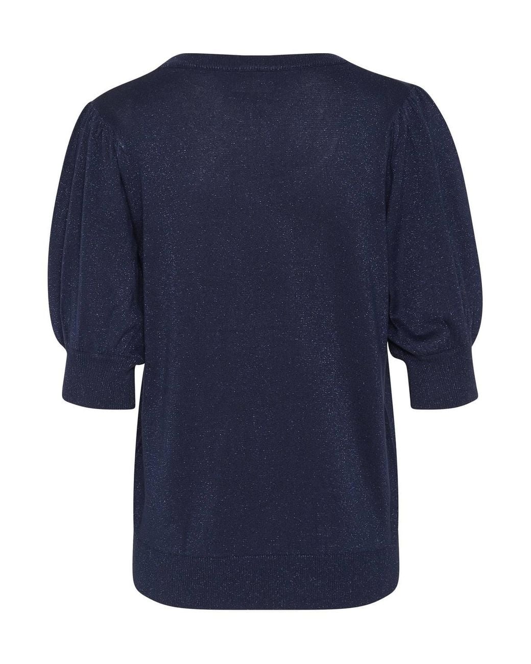 Kaffe Blue Regina Round Neck Half Sleeve Pullover