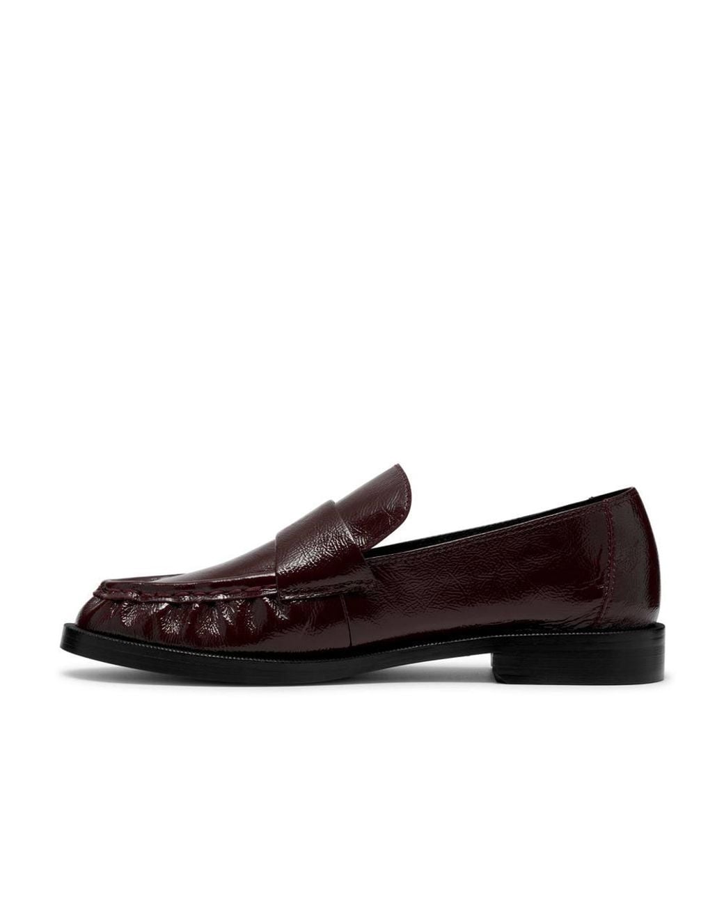 Clarks Brown Straven2 Step Burgundy Patent Loafers, Slip Ons