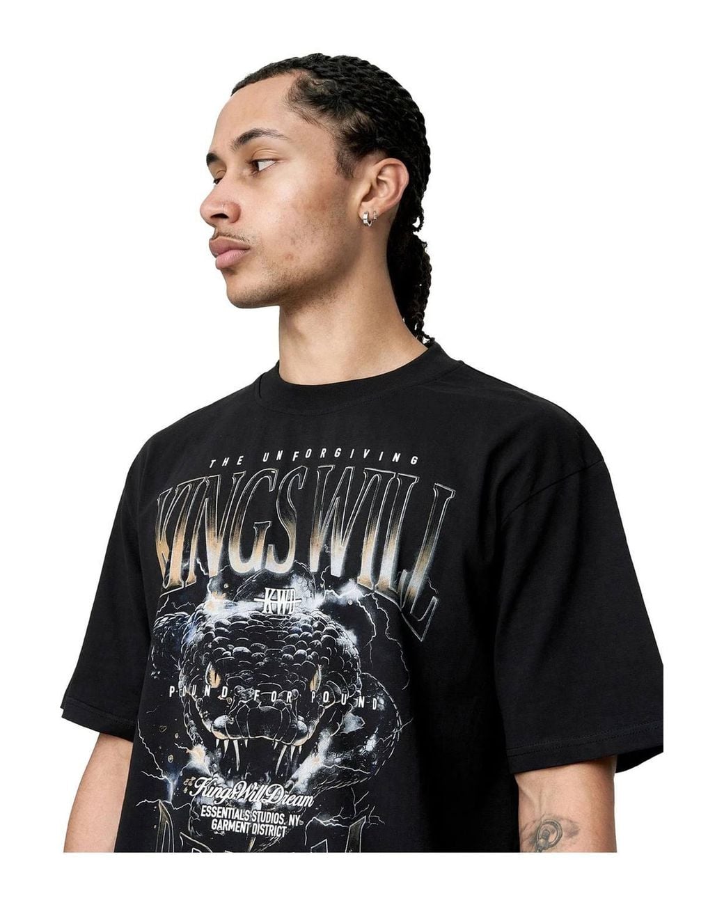 Kings Will Dream Black Studio Snake Eyes T-Shirt for men