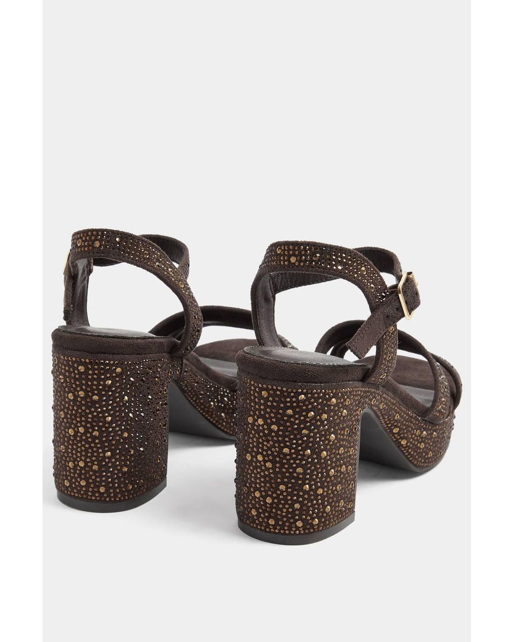 Yours Natural Diamante Heel Sandals