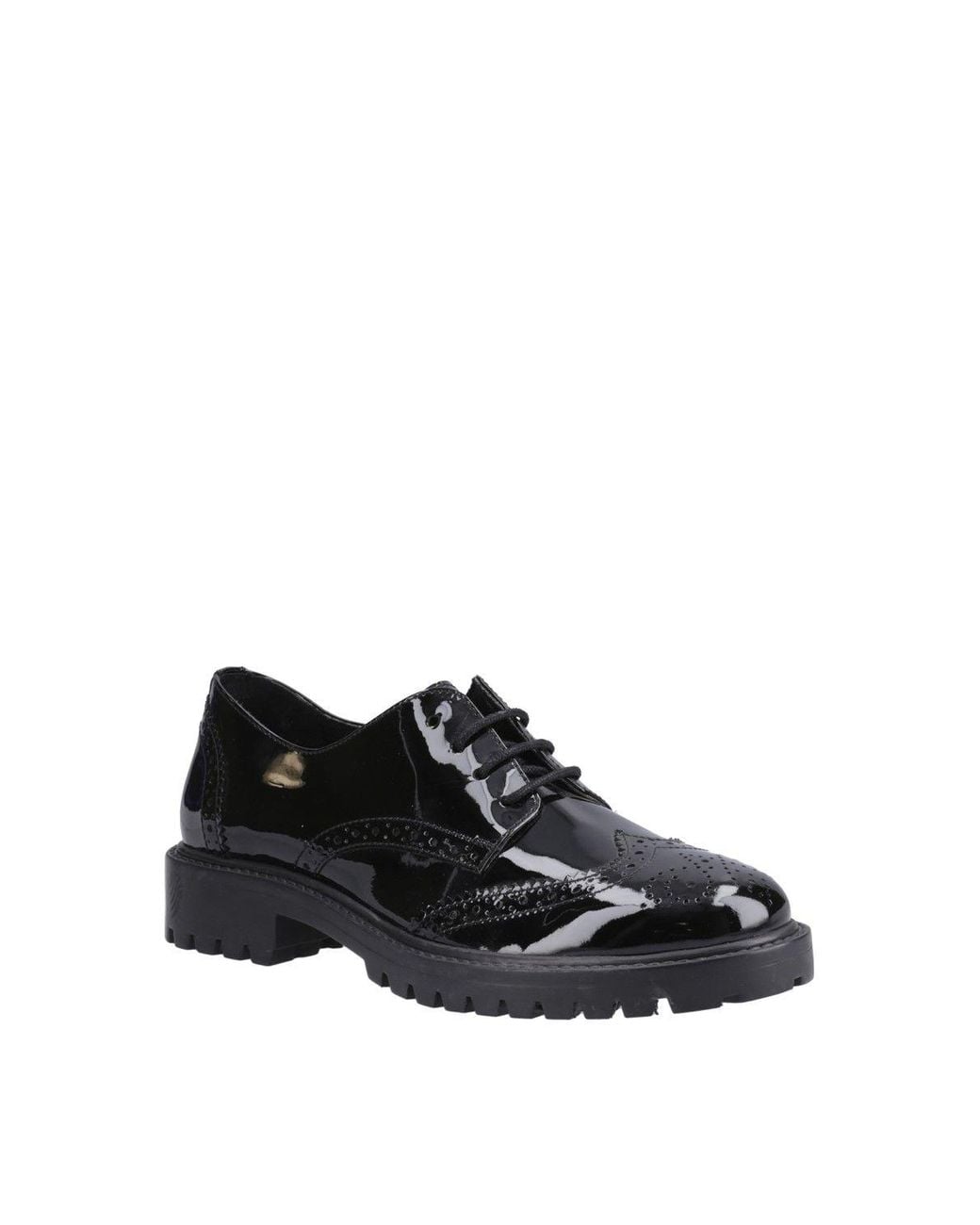 Hush Puppies Black Athena Patent Junior