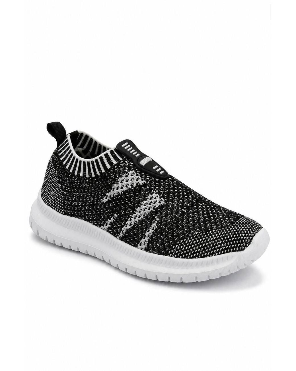 Spot on Black Slip On Knit Trainers Lightweight Comfort