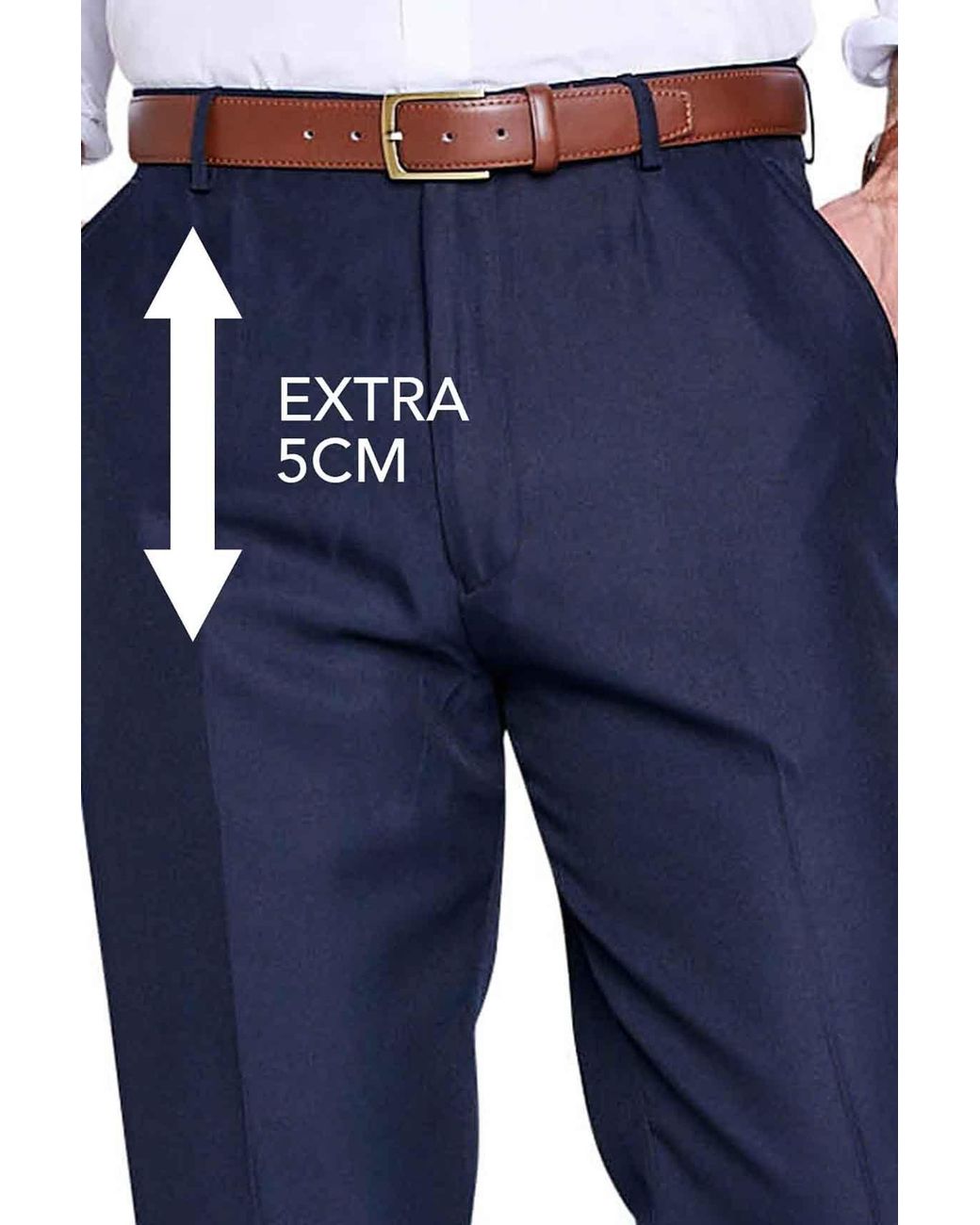 Chums Blue High-Rise Poly Twill Trousers With Stretch Waist for men