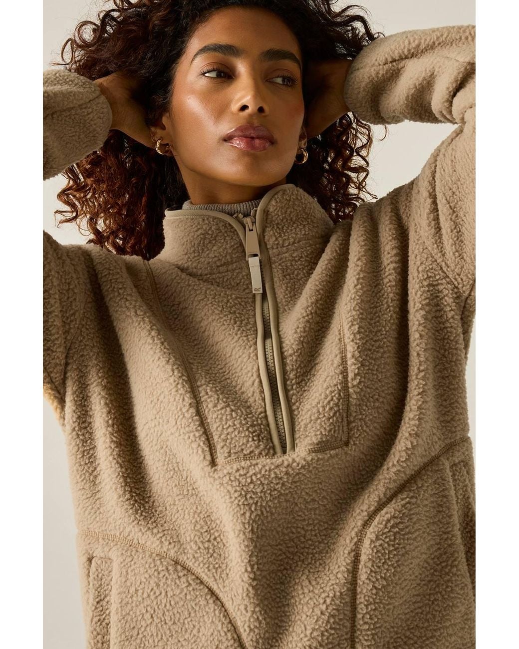 Regatta Brown Frankie Borg Longline Relaxed Fleece