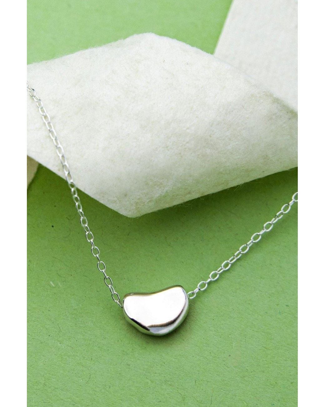 Otis Jaxon London Green Bean Sterling Pendant Necklace