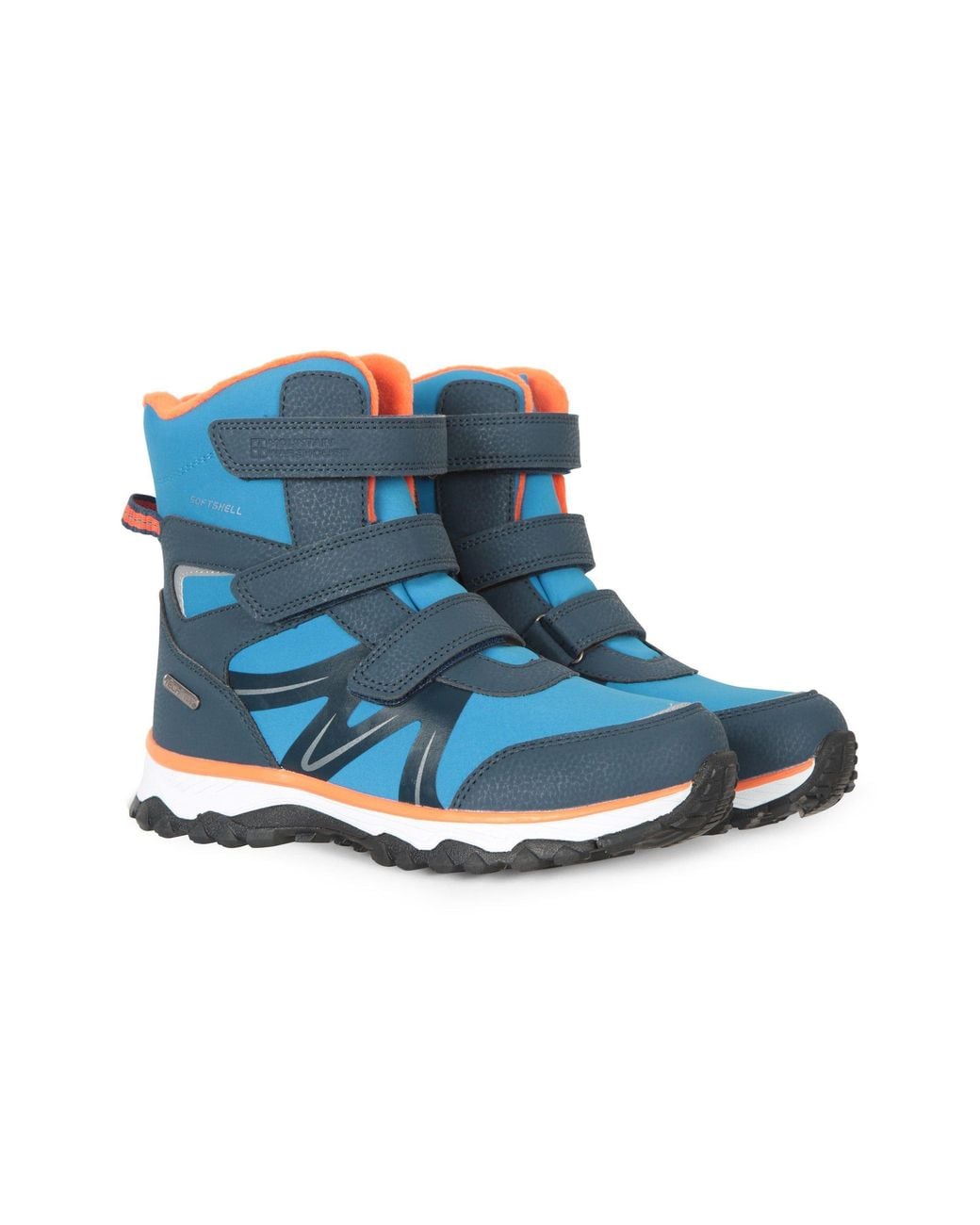 Mountain Warehouse Blue 'Slope' Non Slip Waterproof Touch Strap Warm Softshell Snow Boots
