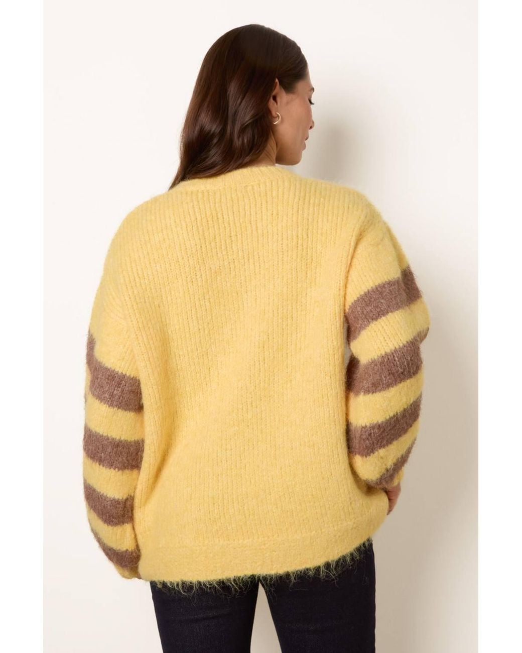 Blue Vanilla Yellow Long Sleeve Round Neck Jumper