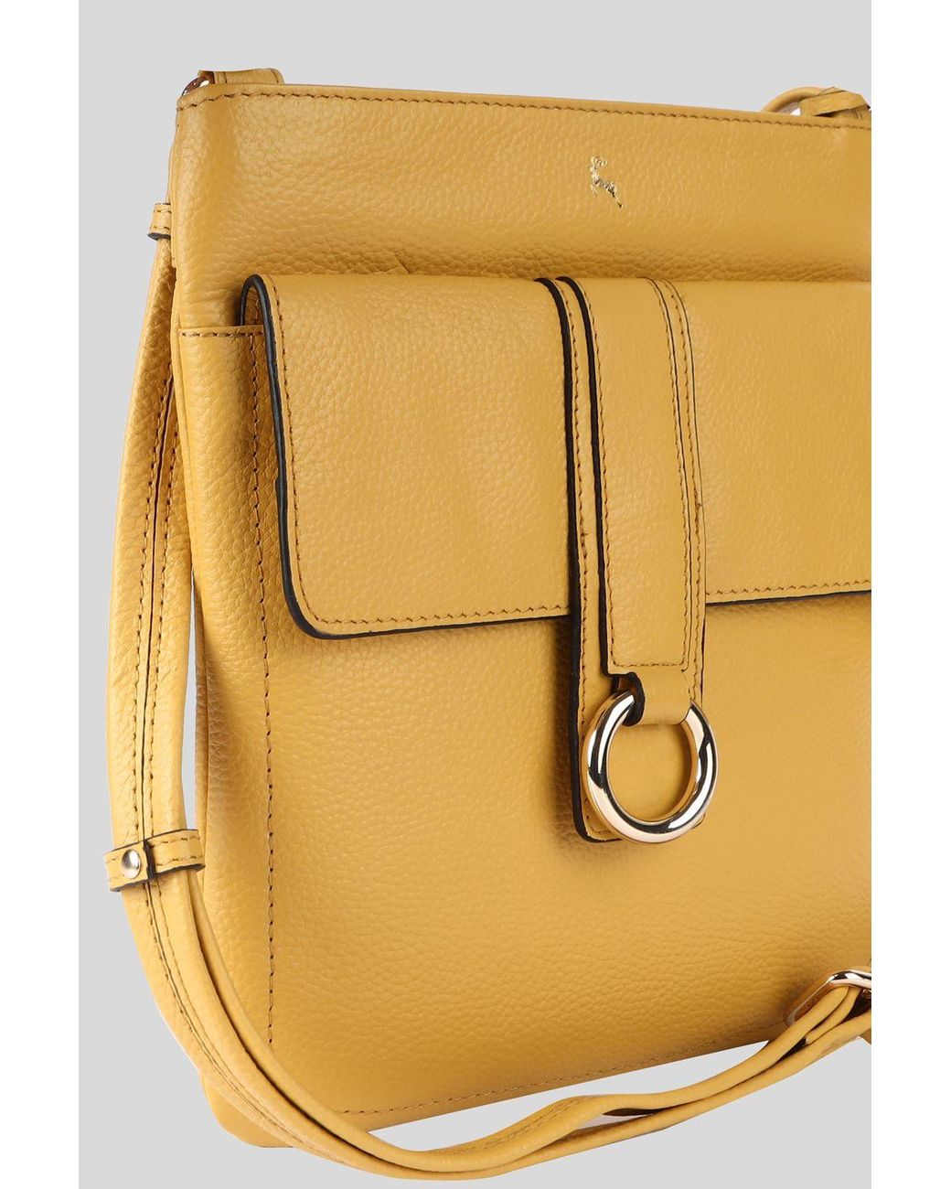 Ashwood Leather Yellow 'Heaven' Real Leather Cross Body Bag
