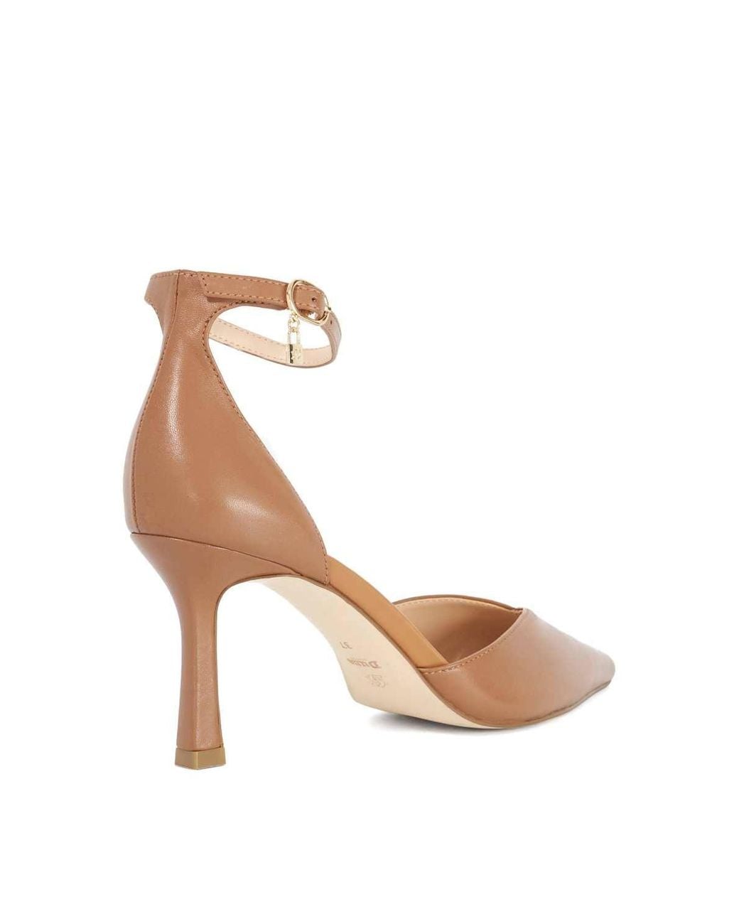 Dune White 'Clarabelle' Leather Court Shoes