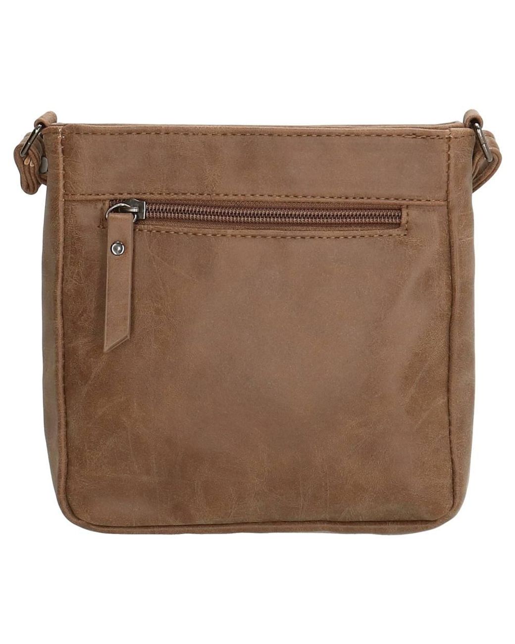 Enrico Benetti Brown Zoe Single Handle Vegan Leather Small Shoulderbag