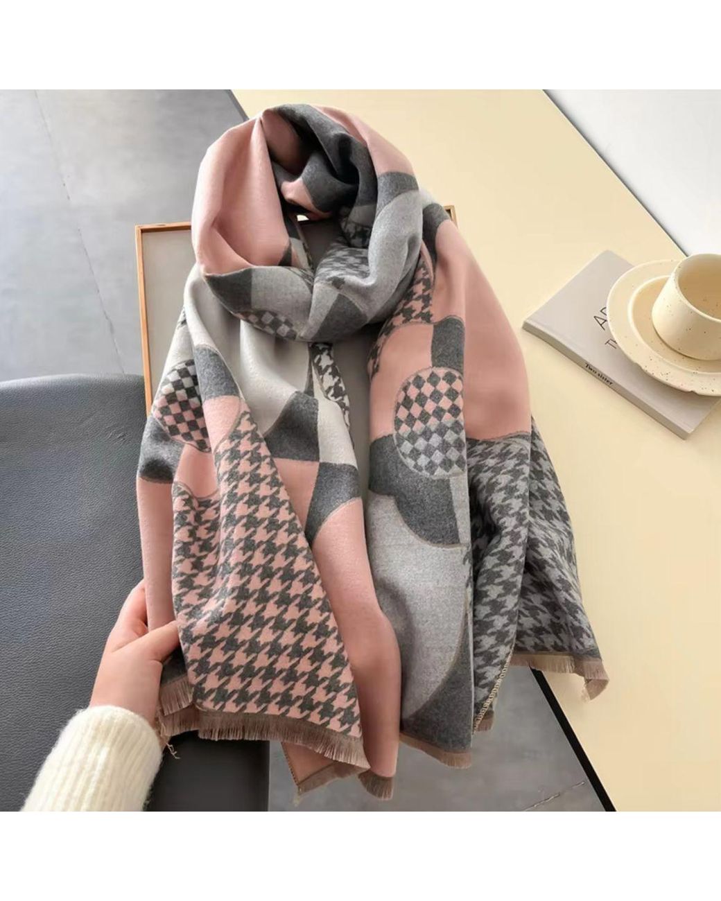 Lemon Daisy Accessories Gray Avery Winter Scarf Shawl