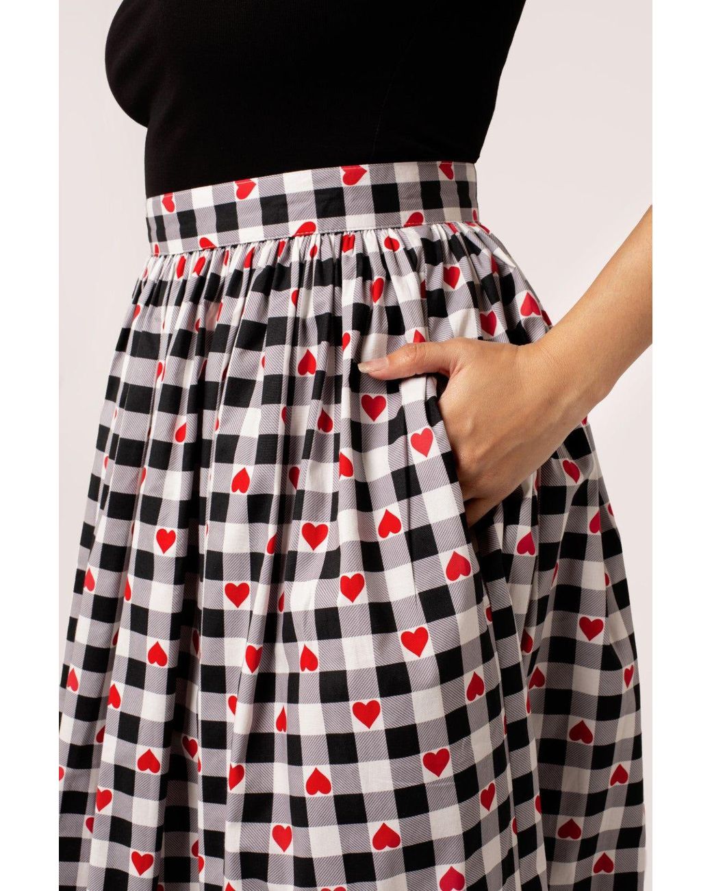 Hell Bunny Natural Leonie 50's Style Midi Skirt