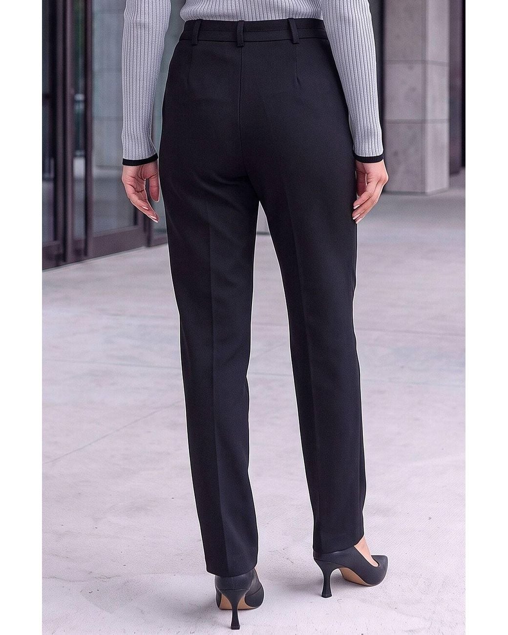 Roman Blue Straight Leg Stretch Trouser