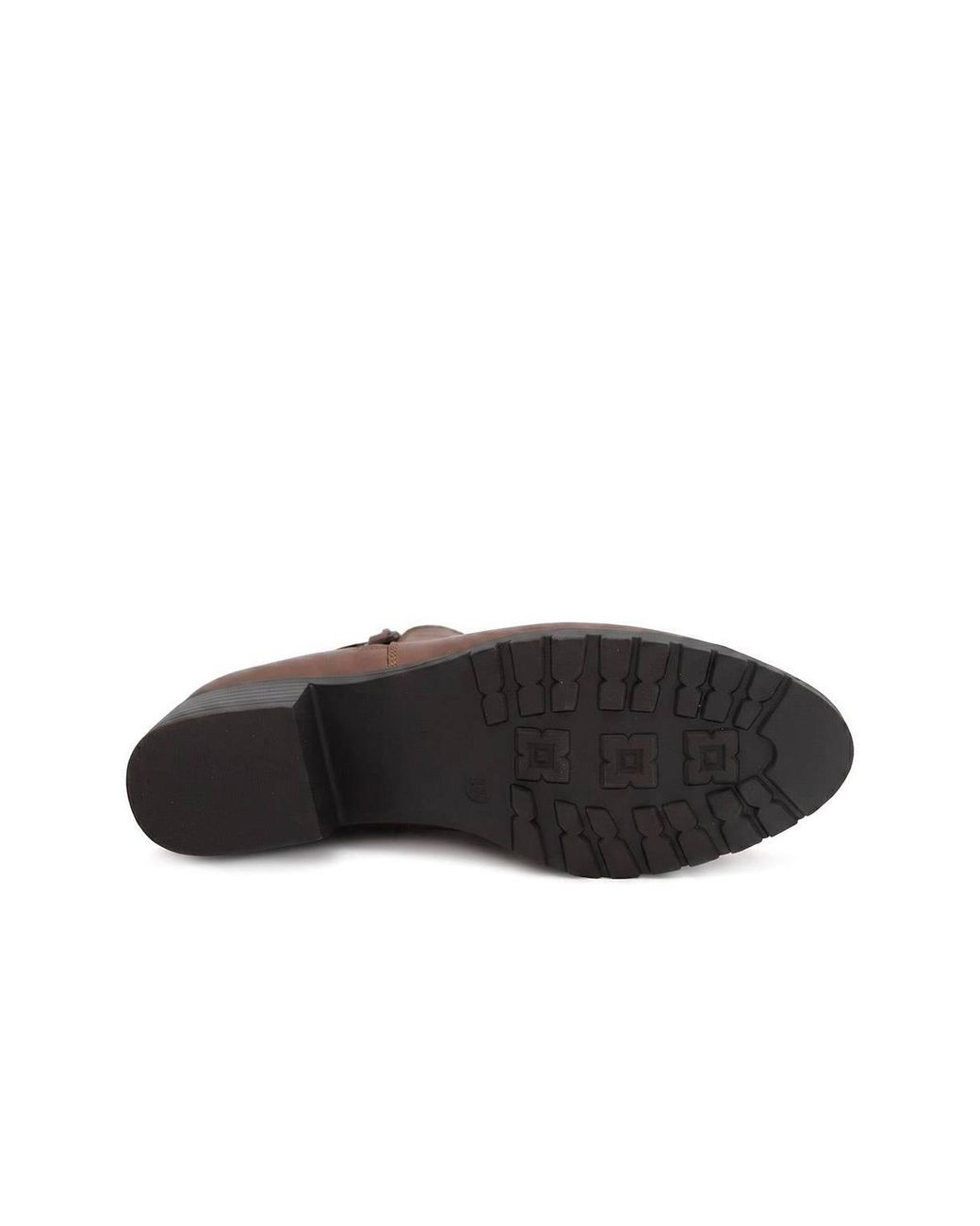 Pavers Brown Zip Fasten Brogue Trim Ankle Boots