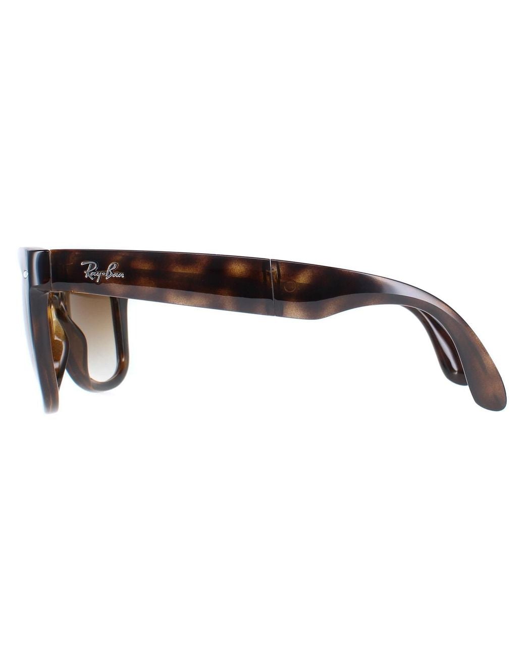 Ray-Ban Brown Rectangle Light Havana Gradient Folding Wayfarer 4105 Sunglasses for men