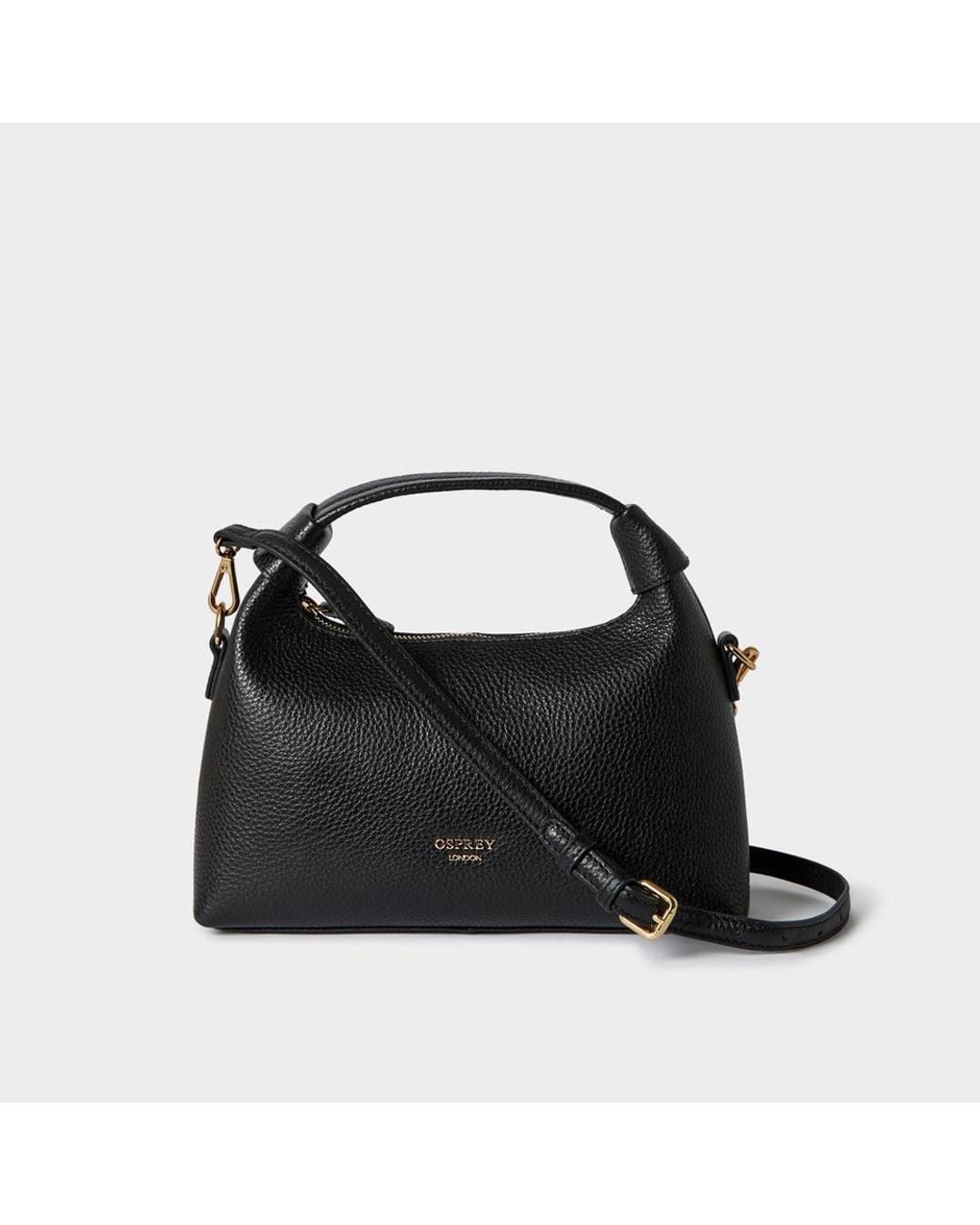 Osprey Black The Alpha Leather Grab & Crossbody Bag